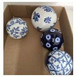 BLUE AND WHITE CARPET BALLS
