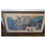 WOOD FRAMED VINTAGE PBR ADVERTISEMENT 49X29