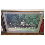 FRAMED BUD CLYDESDALE PRINT 40X29