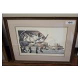 SINGED JOHN HENRY MCMILLAN PADDLE WHEELER PRINT 24