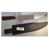 HIBBEN CUSTOM BOWIE KNIFE IN SHEATH