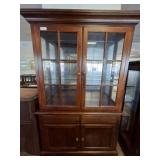 2 PIECE LIGHTED CHINA CABINET