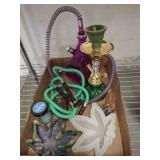 GROUP OF HOOKAS, ASH TRAYS AND PIPES