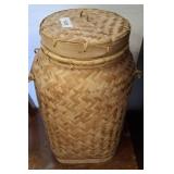 WOVEN HANDLED COVERED BASKET