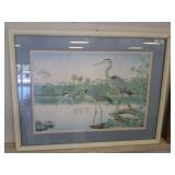 SIGNED AND DATED HERON PRINT