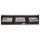 3 SIGNED DUCK PRINTS-THE GIRLS, THE BOYS,