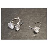 MARKED 925 EARRINGS AND RING