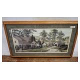 FRAMED RURAL LANDSCAPE SCENE