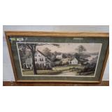 FRAMED RURAL LANDSCAPE SCENE