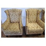 PAIR OF CHARTER FURNITURE ARM CHAIRS, SHOW WEAR