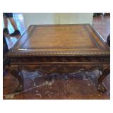 ORNATELY CARVED BALL/CLAW COCKTAIL TABLE
