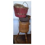 SEWING BUCKET, BASKET OF NAUTICAL DÉCOR,
