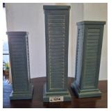 3 PC PAPILAOS CANDLE STANDS