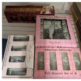 MARILYN MONROE GLASSES AND PLATES