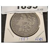 1887 O MORGAN SILVER DOLLAR