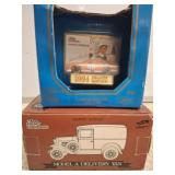 2 PC DIE CAST BANK AND MINIATURE