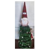 GNOME TOPPED DECORATIVE CHRISTMAS TREE