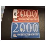 2000 P & D MINT SETS, WITH 2000 STATE QUARTER SET