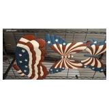3PC AMERICA DECORTIVE METAL BUTTERFLY HANGING