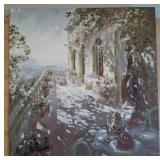 HOUSE/ARBOR SCENE ON CANVAS
