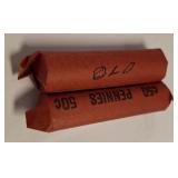 2 ROLLS WHEAT PENNIES