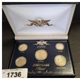 1999 GOLD PLATED 24K MINT SET