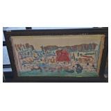 FRAMED ABSTRACT PAINTING