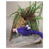 ARTIFICIAL PLANT, HEAD VASE