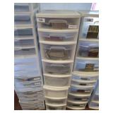 5 DRAWER, 3 DRAWER STORAGE BINS, FABRIC SAMPLES