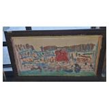 FRAMED ABSTRACT PAINTING