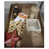 GOLF FIGURINE, RIBBONS, MISC PLANTERS