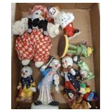 CLOWN FIGURINES, SOME VINTAGE