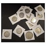 15 KENNEDY HALF DOLLARS