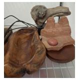 EXOTIC WOOD, CLAY ART, MISC FIGURES