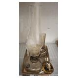ELECTRIFIED OIL LAMP AND GLOBES