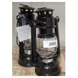 TWO BATTERY POWERED LANTERNS