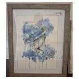 MAN IN FEDORA FRAMED PRINT
