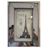 EIFFEL TOWER WALL ART IN MIRRORED FRAME