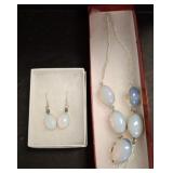 MARKED 925 NECKLACE AND EARRINGS