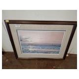 FRAMED LIGHTHOUSE SCENE, SIGNED/DATED