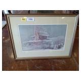 WINTER SOUTH SIGNED/DATED PRINT
