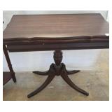 BRANDT ANTIQUE CLAW FOOT GAME TABLE