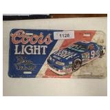 COORS LIGHT NASCAR LICENSE TAG