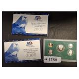 2007, 2008 QUARTER SETS, 1995 MINT SET