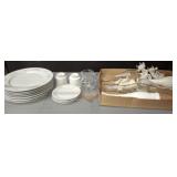 2 TRAYS DISHES CHINA GARDEN PRESTIGE,ASSORTED