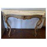 MARBLE TOP FOYER TABLE