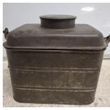 VINTAGE COVERED CARRY TIN
