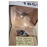 STERLING AND TOPAZ RING