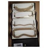 GOLD TONE BRACELETS AND NECKLACE