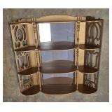 MIRRORED BACK WHATNOT SHELF